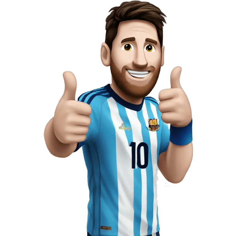 Messi thumbs up emoji