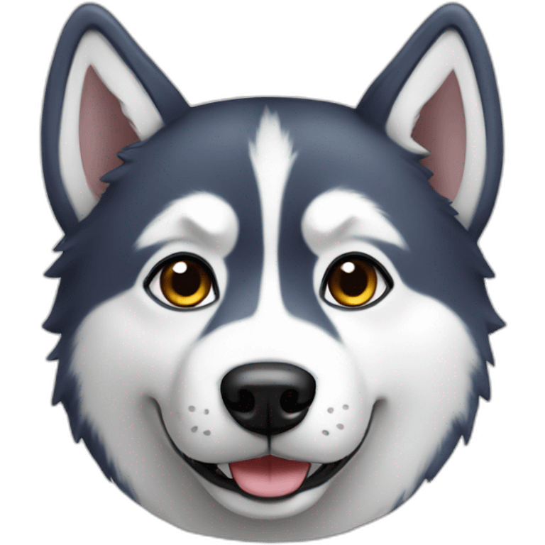 husky cute emoji