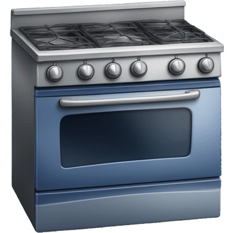 Realistic navy blue stove isolated. emoji