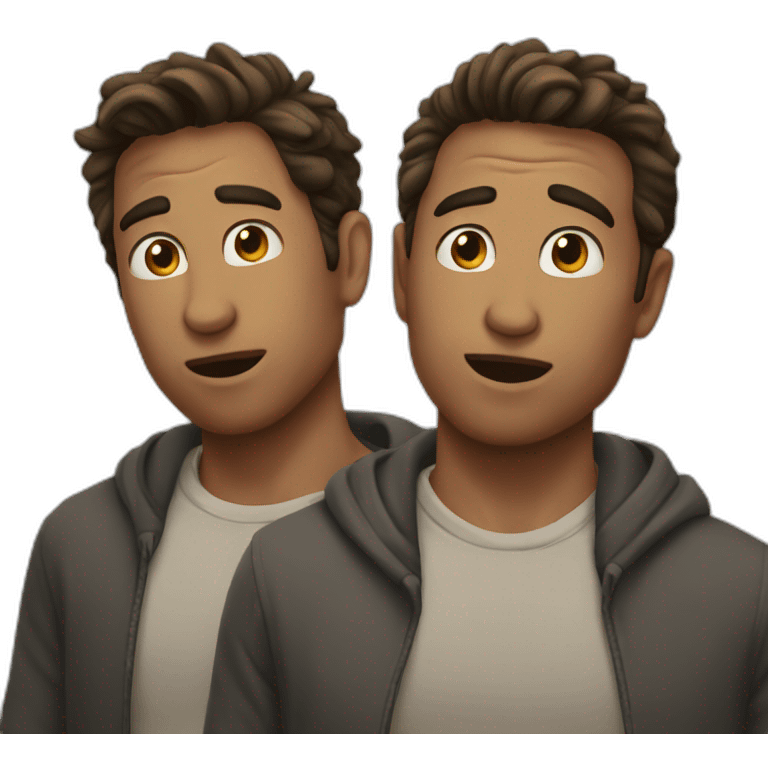 two guys looking they said no emoji