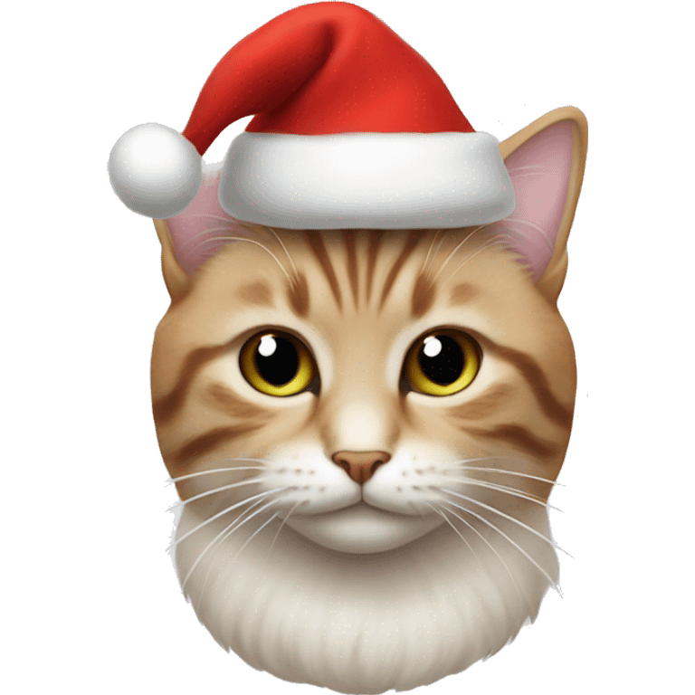 Cat with Chritmas hat emoji