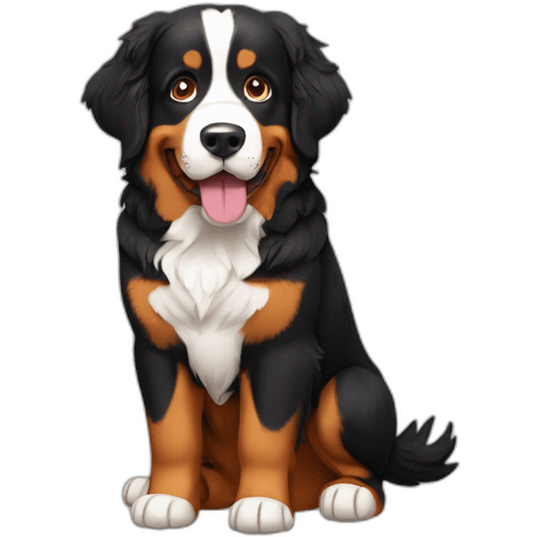 Bernese mountain dog paella emoji