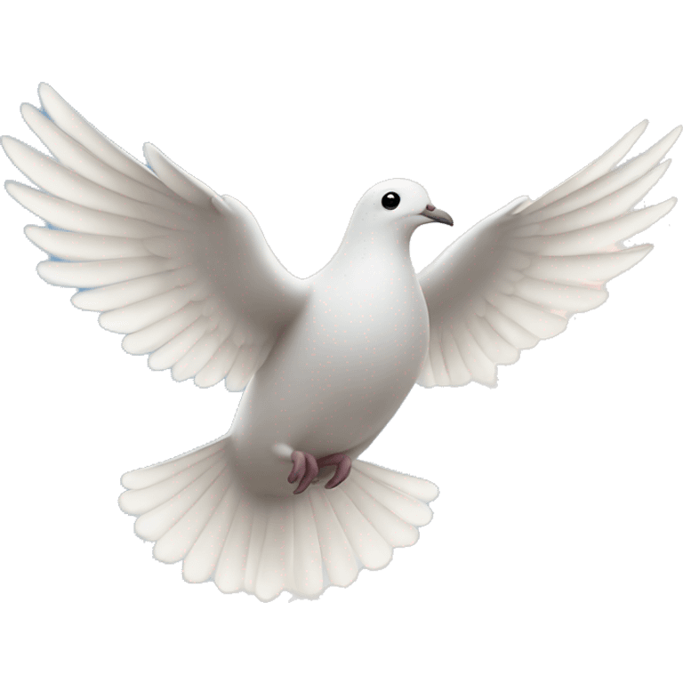 Dove flying in the sky emoji