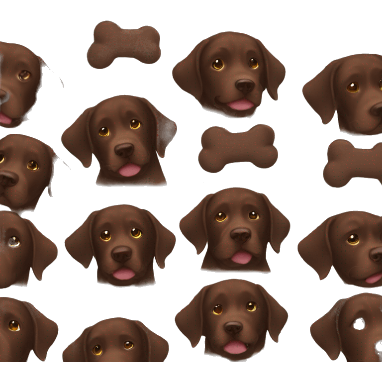 chocolate lab dog  emoji