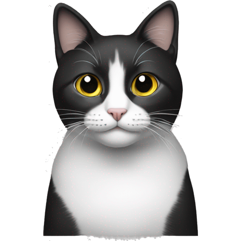 Cat black and white emoji