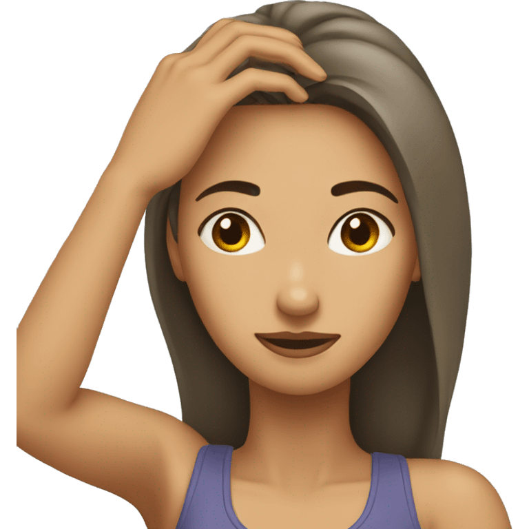 A woman who places her hand on her forehead  emoji