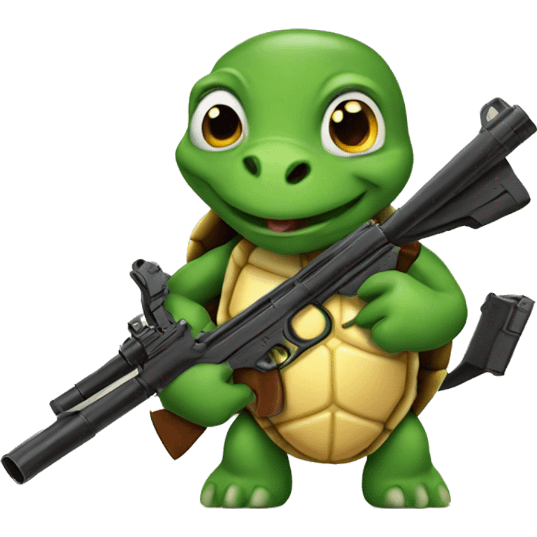 Turtle with gun  emoji