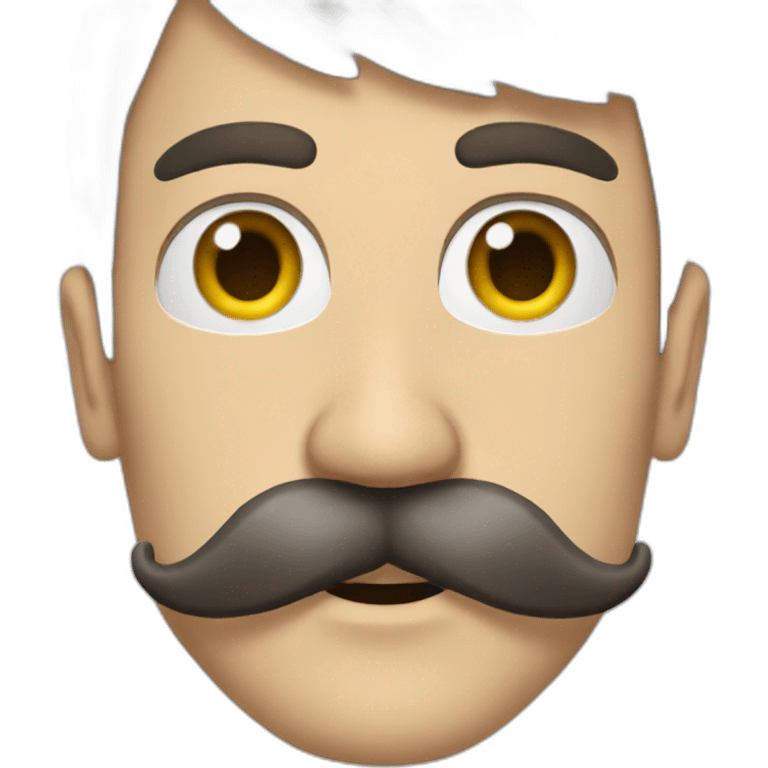 Macron avec une moustache emoji