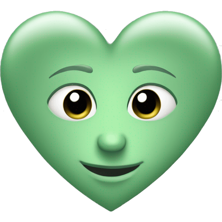 Sage green heart emoji