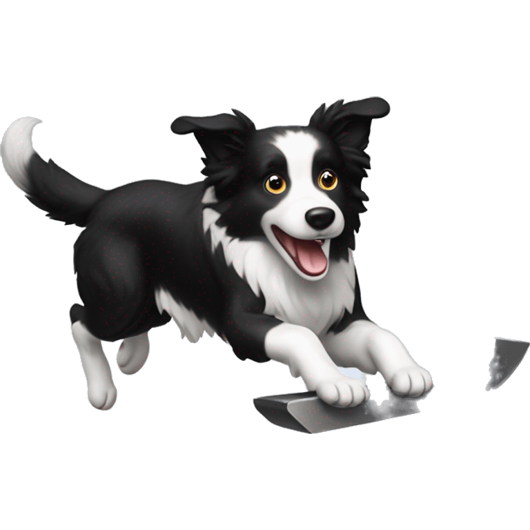 border collie jumping anvil emoji