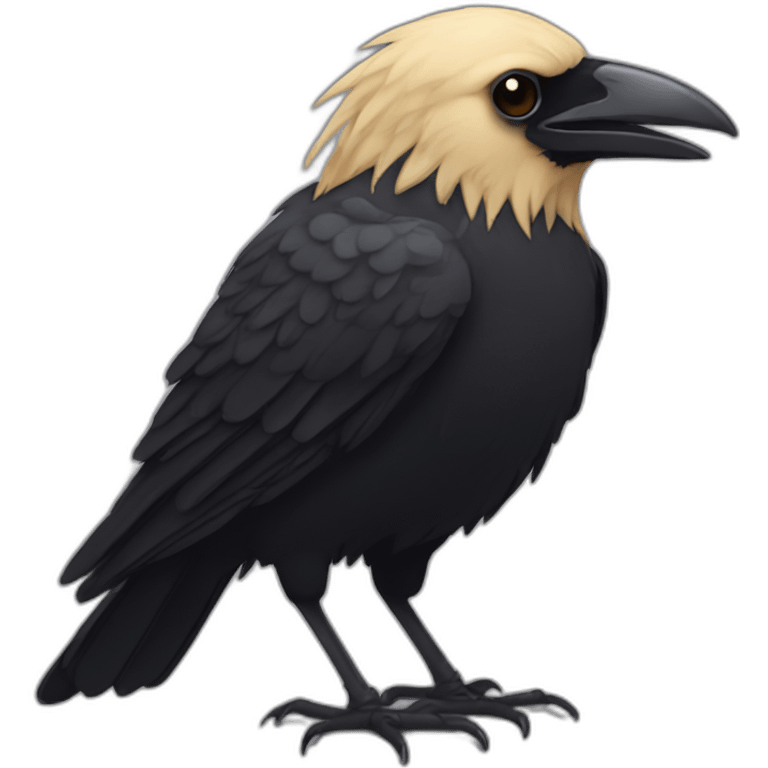 crow with blond hair emoji