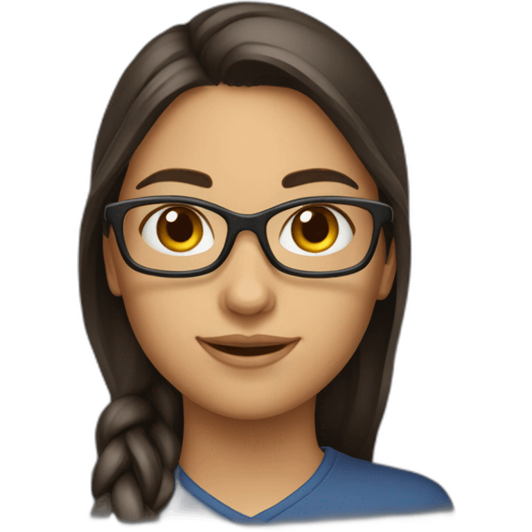 brunett girl software developer emoji