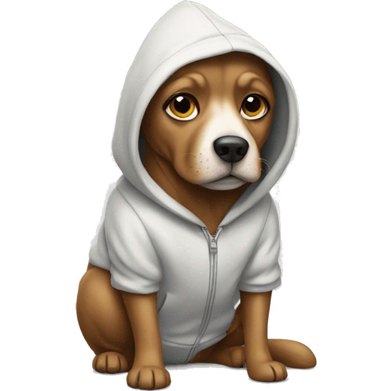 Dog with a hoodie emoji