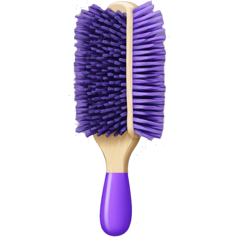 Purple hair brush  emoji