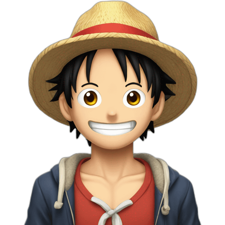 Luffy avec un singe emoji