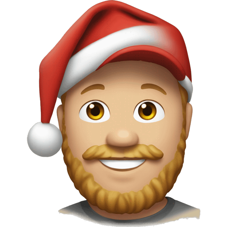 Luke Combs with a Santa hat emoji