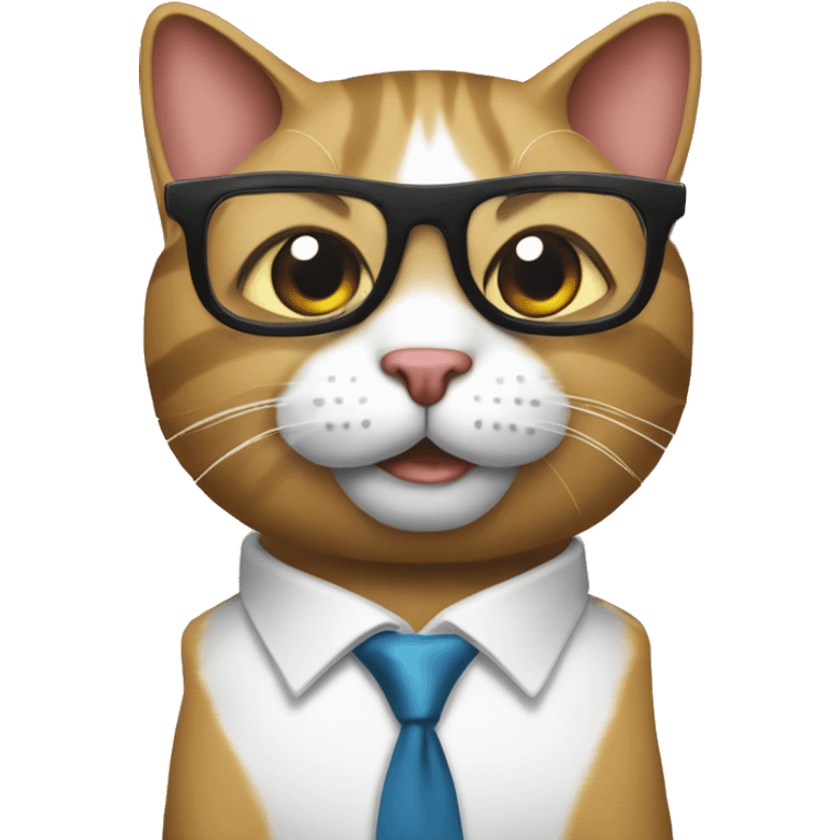 Mulatto hiphop business cat pfp wearing with smart glasses emoji