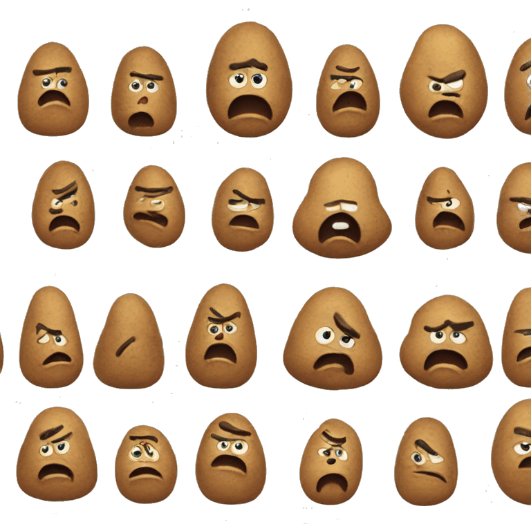 Mr. Potato Head is angry emoji