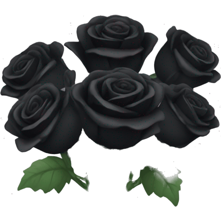 bouquet of black roses emoji