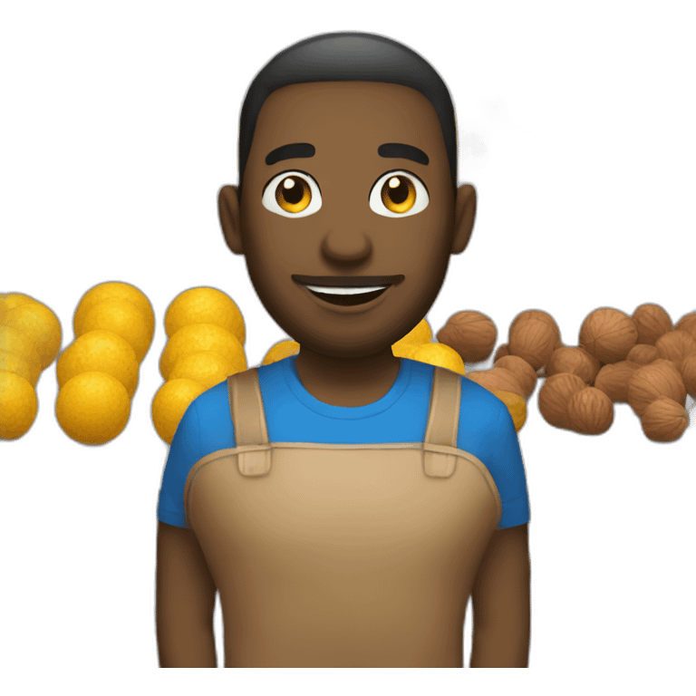 a shop selling balls and nuts emoji