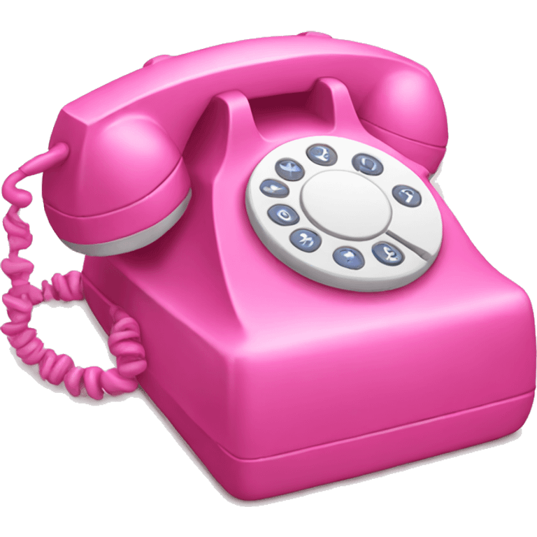 Pink phone emoji