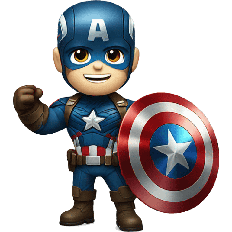 Captain america standing and giving thumbs up emoji