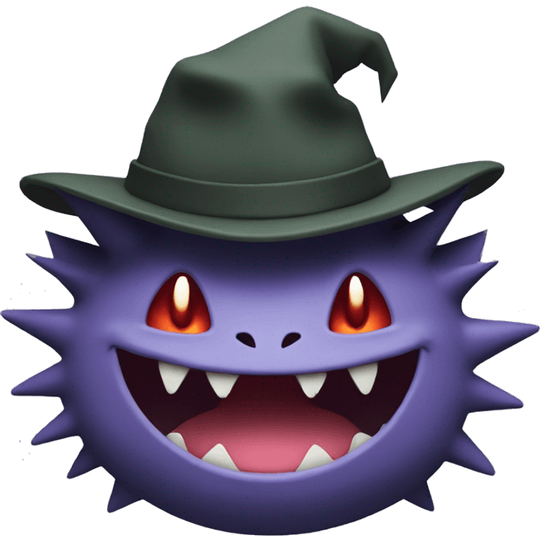 Gengar with hat green emoji