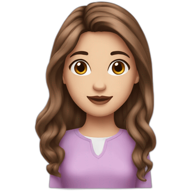 violetta girl brown hair emoji