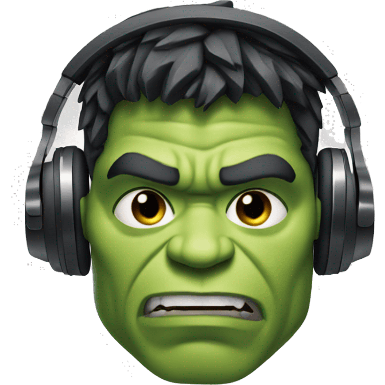 hulk with headphones emoji