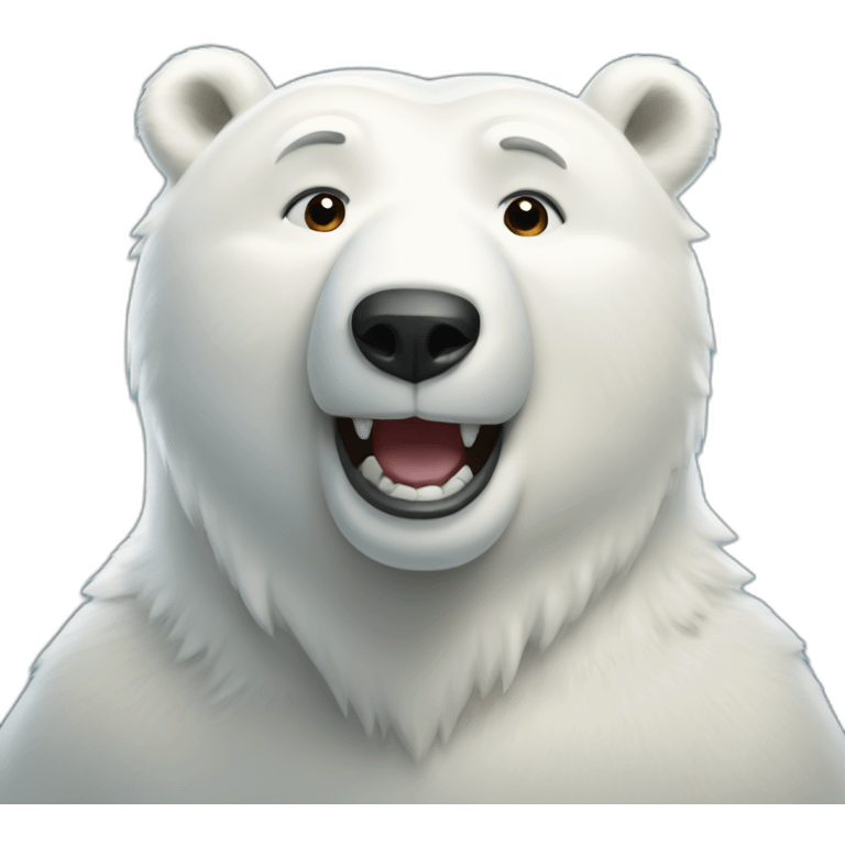 Happy polar bear emoji