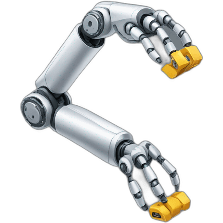 metalic robotic long arm emoji