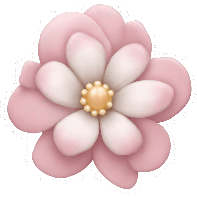 Pearl light pink flower emoji