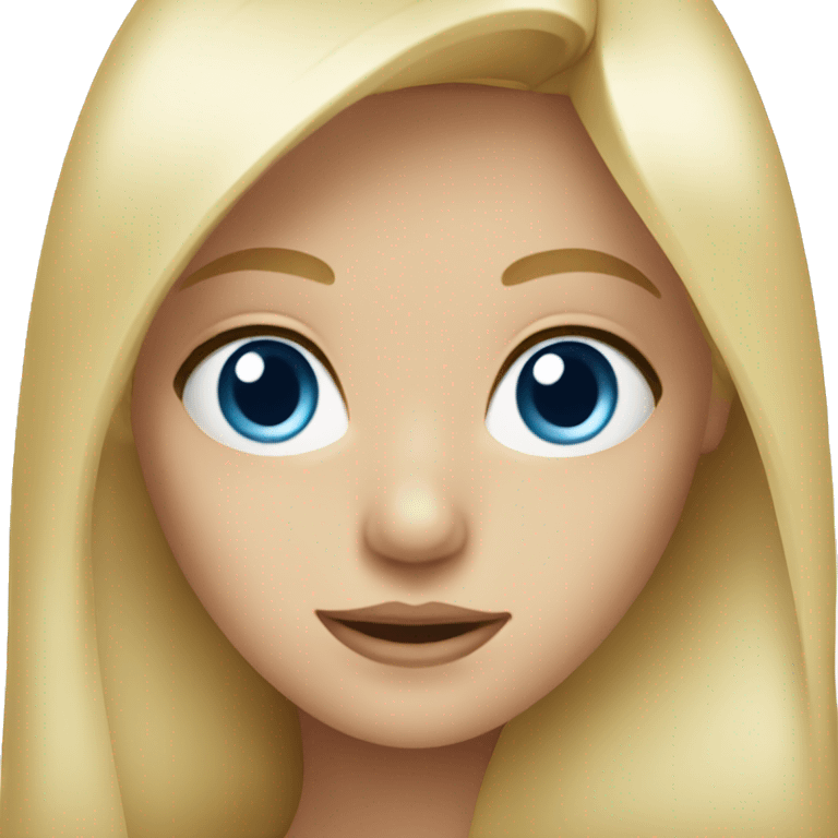 Blond girl with blue eyes emoji