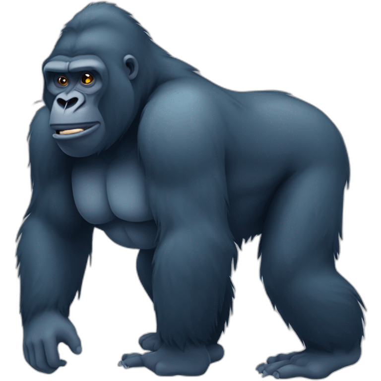 Gorilla freezing in the cold emoji