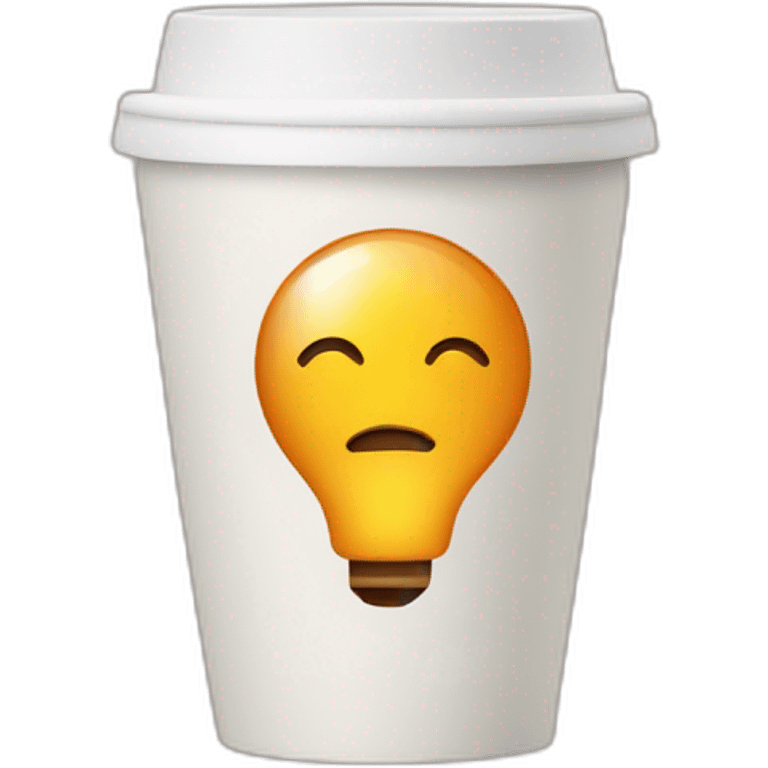 coffee cup with a speech bulb in the surface emoji