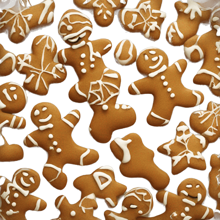 a festive gingerbread man cookie  emoji