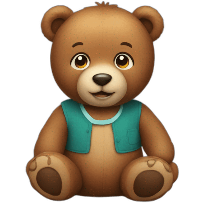 Smart teddy bear emoji