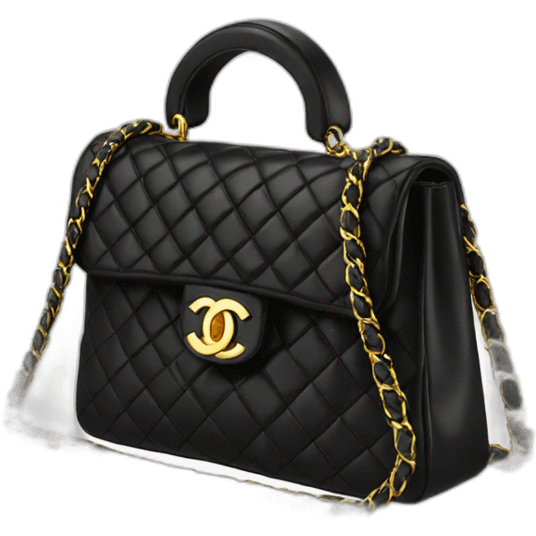 Chanel-22-bag-black-gold emoji