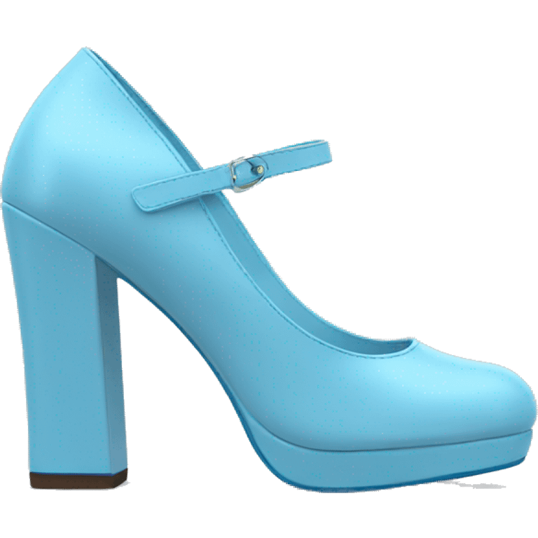 Baby blue chunky heel emoji