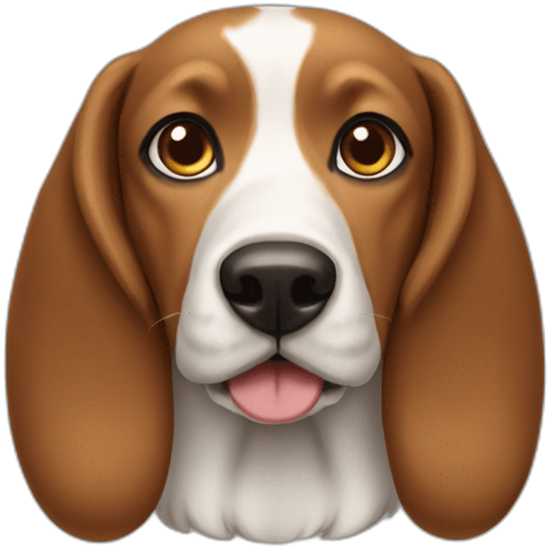 Dog-beaggle-brown-and-white emoji