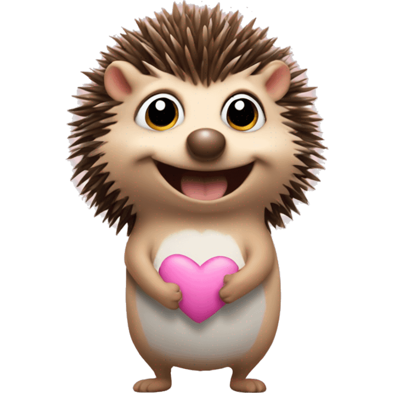 silly love hedgehog emoji