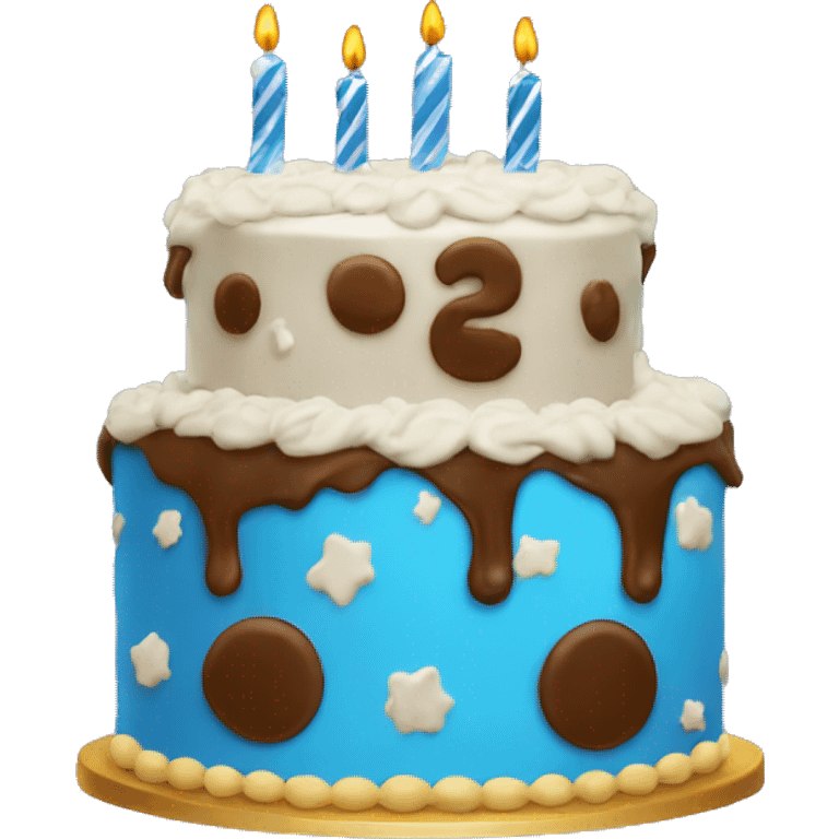 12th blue birthday cake  emoji