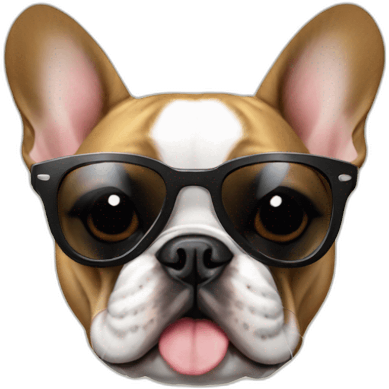 french bulldog with sunglasess emoji