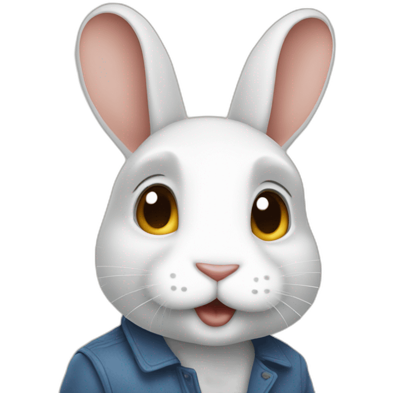 Lapin cagoulé emoji