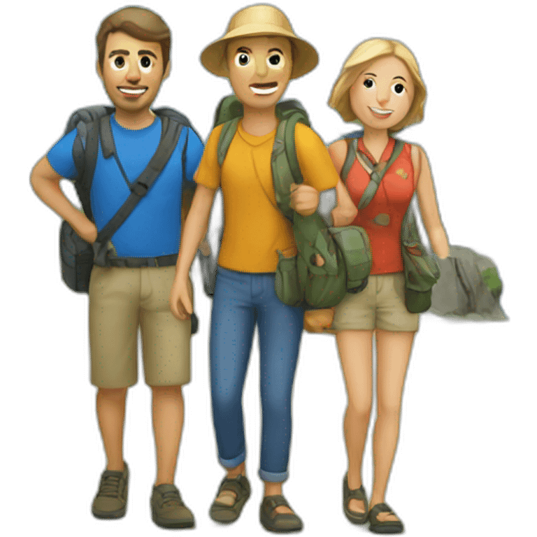 guide with tourists emoji