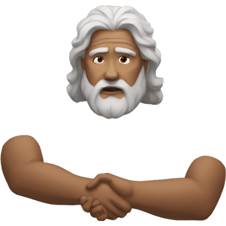 god holding hands out emoji