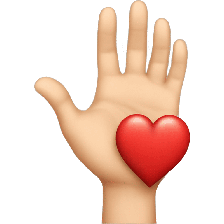 Dijosaurio con corazon en la mano emoji