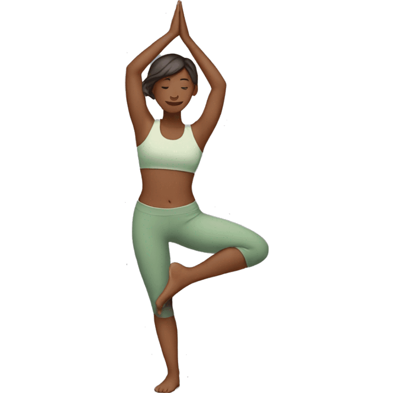 a emoji doing yoga with no gender emoji