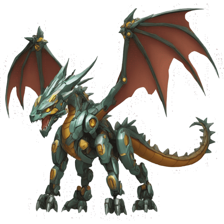 Mecha Dragon full body emoji