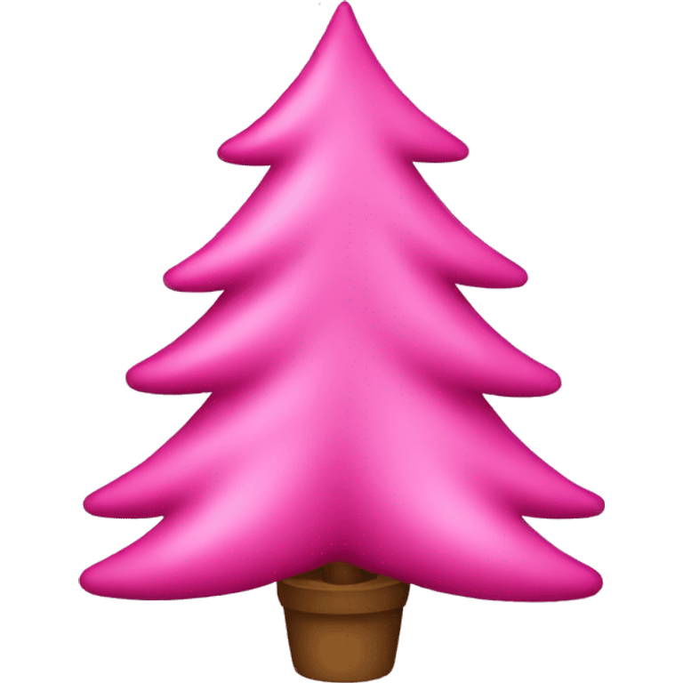 Pink Christmas tree emoji